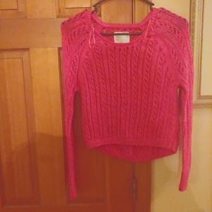 Justice Sweater Junior Size 14 Woven Pink